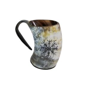 Horn mug with handle 0.5l (Vegvisir)